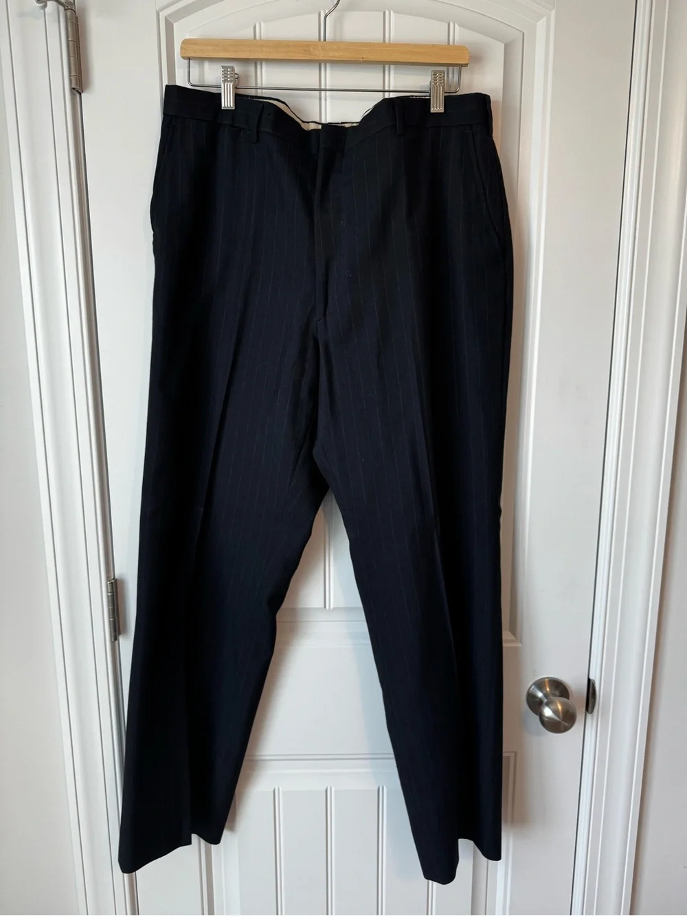 Vintage Men's Pinstripe Suit Jacket & Pants - Navy